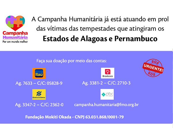Campanha Humanitria em prol das vtimas das tempestades que atingiram Alagoas e Pernambuco