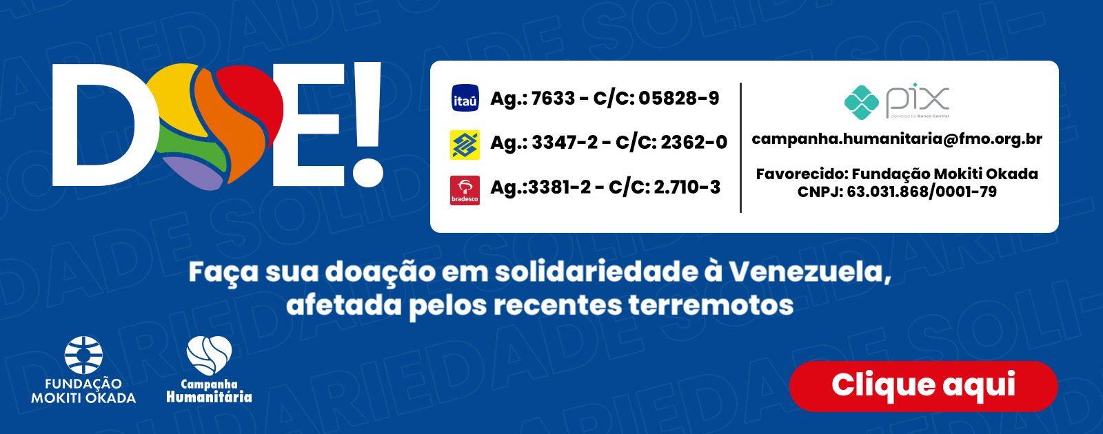 Funda��o Mokiti Okada inicia campanha de ajuda humanit�ria para a Venezuela